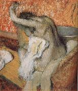 Edgar Degas The lady wiping body after bath oil painting